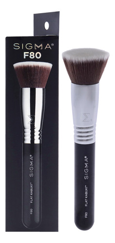 Brocha Kabuki Sigma Beauty F80 Con Tapa Plana Para Mujer