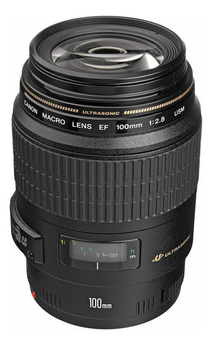Lente Canon 100mm Macro F/2.8 Ultrasonic C/ Lens Hood