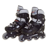 Patins Inline Rollers Skate Tamanho 32 33 34 35 Bel Preto