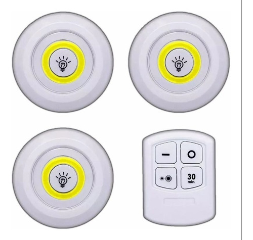 Luces Led Control Remoto Adhesivas X3 Placard, Estantes.