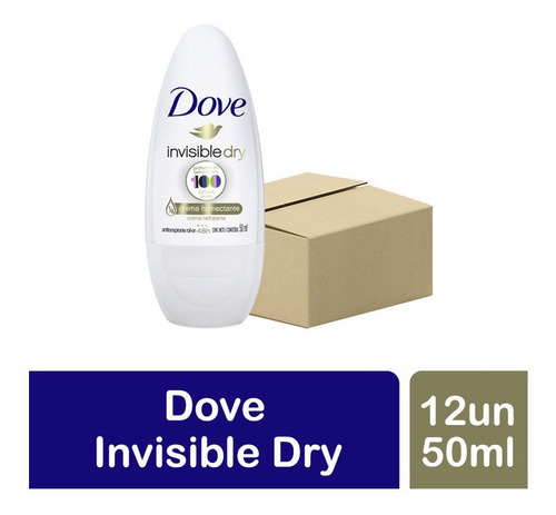 Pack Dove Invisible Dry Antitranspirante Roll On 12un X 50ml