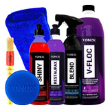 Kit Blend Spray Black Restaurax V-floc Lavagem Shiny Vonixx