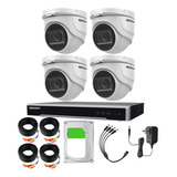 Epcom Kit De 4 Camaras De Seguridad Metalicas Eyeball 8mp Protección Ip66 Para Uso Exterior + Dvr 4ch Turbohd Con Detección De Movimiento Y Salida De Alarma +1tb Hdd Ev8004e4k-plus+1tb-sc