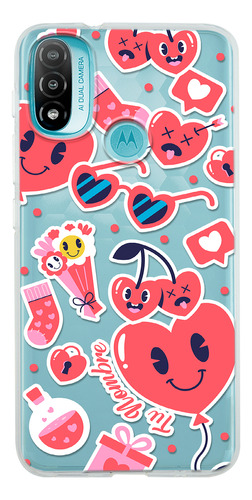 Funda Para Motorola San Valentín Stickers Con Tu Nombre