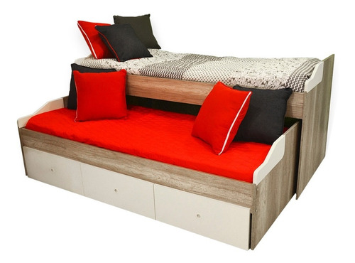 Cama Nido Doble Triple Cucheta Laqueado Juvenil 190x80