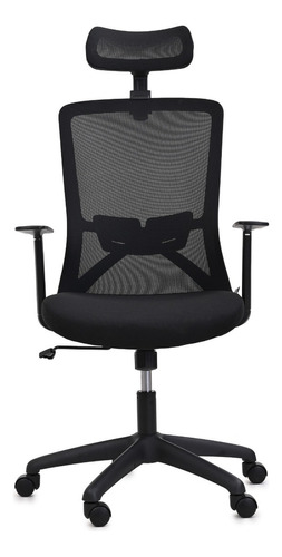 Silla Escritorio Ejecutiva Oficina Ergonomica Elegante Mesh Color Negro