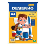 Kit 5un Bloco De Desenho 100 Folhas A4 Grossa 140g Jandaia