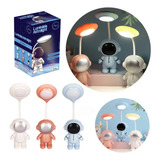 Luminária Infantil Abajur Mesa Decorativa Astronauta Usb