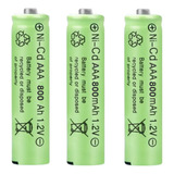 Pack 3 Batería Aaa Recargables Ni-mh 800 Mah 1.2v