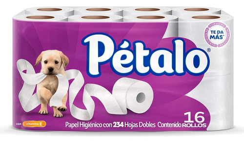 Pétalo Ultra Jumbo, 16 Rollos Con 234 Hojas Dobles