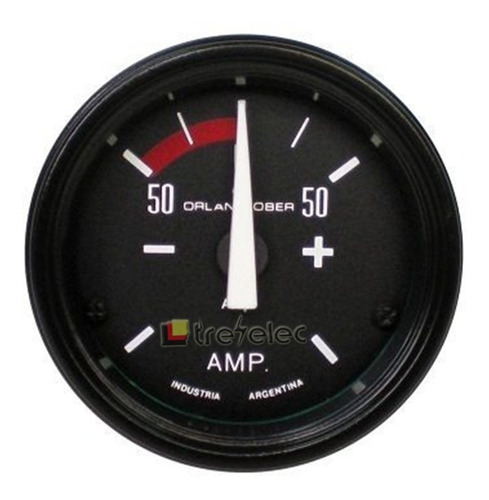 Reloj Orlan Rober Amperímetro 50-0-50 Ø 52mm Línea Classic