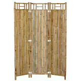 Divisor De Habitación De 3 Paneles De Bambú Natural De 63  H