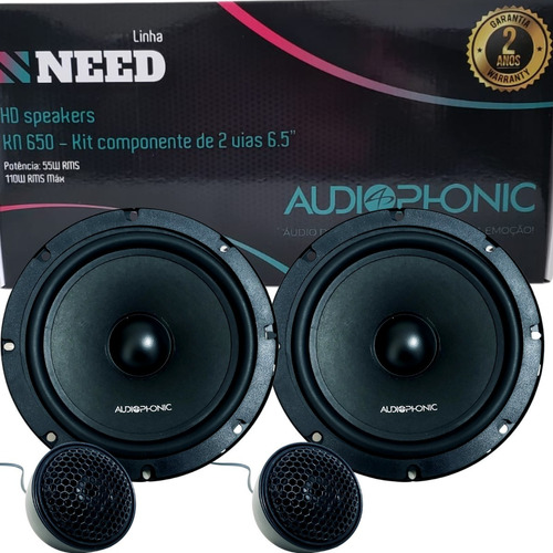 Kit Falante 2 Vias Audiophonic Kn650 110w Rms 6 Polegadas