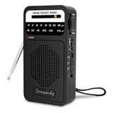 Dreamsky Radios De Bolsillo, Radio Am Fm A Pilas Con Altavoz