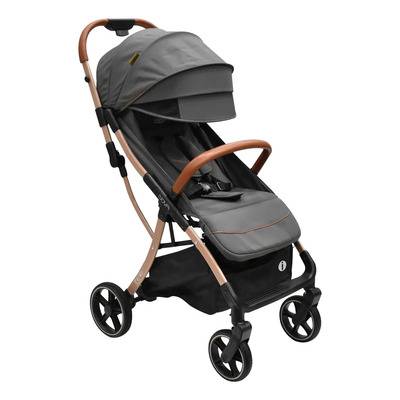 Lifestyle By Infanti Carriola Compacta Nova Con Plegado Automático Color Gris Chasis Dorado | Meses sin interés