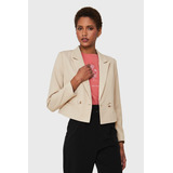 Blazer Crop Cruzado Beige Nicopoly