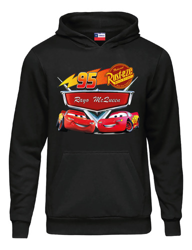 Poleron Cars Rayo Mcqueen Niños Y Adultos Estampado Dtf