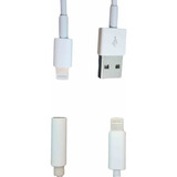 Kit iPhone Cable Usb Carga/datos Adaptador Audio Lightning