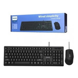 Combo Mouse Y Teclado Philips Alambrico Mod Spt6234