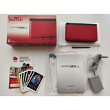 Consola Nintendo 3ds Xl Rojo Perfecta + Caja + Juegos + Carg