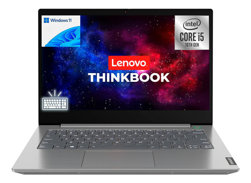 Laptop Lenovo Thinkbook Core I5 10th 16gb Ram 256gb Ssd Color Plateado