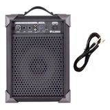 Caixa De Som Amplificada Microfone/guitarra Lx40 + Cabo P10