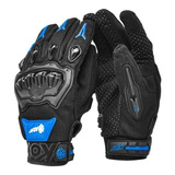 Guantes Para Moto Negro Azul Kov Protecciones  R15 Mt Pulsar