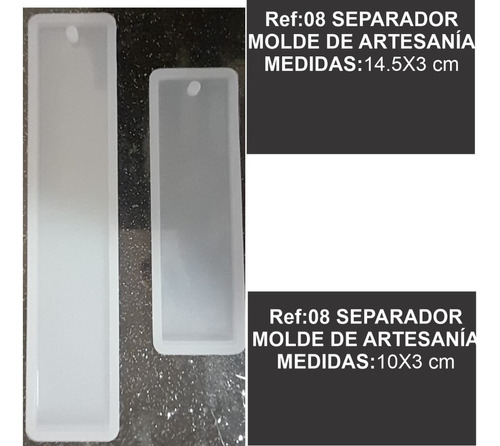 Moldes Silicona Resina Epoxica Separadores Libro/ Espacio 4d