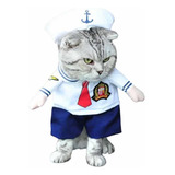 Disfraz Mascota Perro Gato Marinero Cosplay Halloween