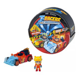 T-racers Auto Carrera Vehiculo Turbo + Figura Sorpresa Edu