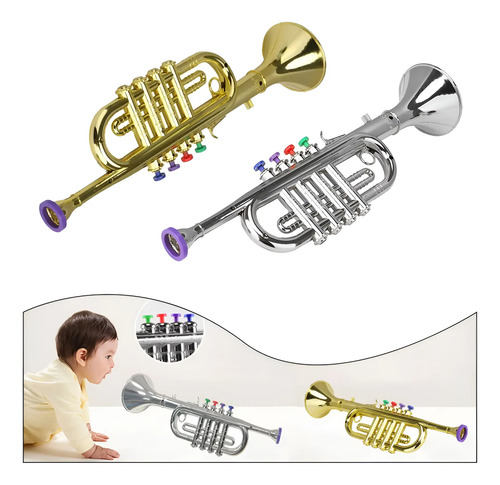 Trompeta Juguete Instrumento Musical De Viento Para Niños | MercadoLibre