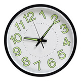 Reloj De Pared De Cuarzo Redondo Minimalista Luminoso De 12
