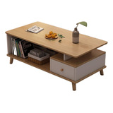 Mesa De Centro Minimalista Mandera Y Rectangular De 100cm