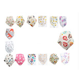 15 Pack Baberos Bebe Bandana Absorbentes Y Suaves, Niños