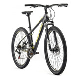 Mountain Bike Bianchi Stone R29 M 21v Frenos De Disco Mecánico Cambios Shimano Ty 500 Y Shimano Ty 300 Color Negro Mate/amarillo