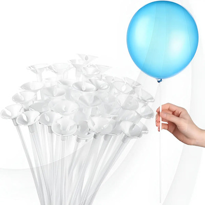 Popote Porta Globos Paquete Con 300 Copas Y 300 Varas 40 Cm | Envío gratis