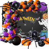 129 Pzs Kit Decoración Globos De Halloween Globos Decoracion