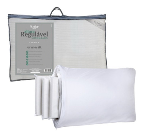 Travesseiro Regulável Látex Premium Duoflex Cor Branco