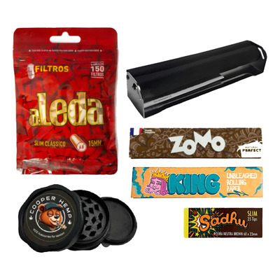 Kit Bolador Metal Filtro Aleda Seda Dichavador Piteira | MercadoLivre