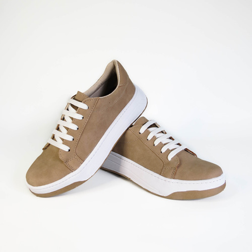 Zapatilla Stan Alta Stalla&co Texas Beige Mujer