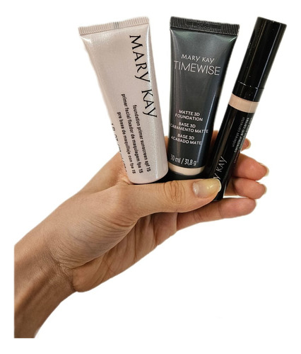 Base Time Wise 3d Matte Mary Kay + Primer+ Corretivo Pêssego