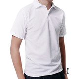 Camisa Polo Blanco Colegial