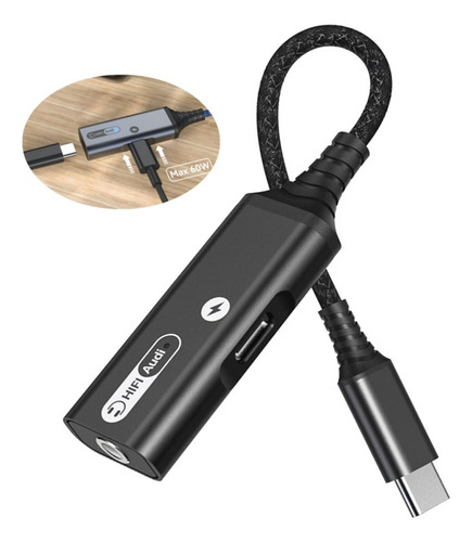 Adaptador Usb Tipo C A Audífonos Jack 3.5mm Para Samsung Dac