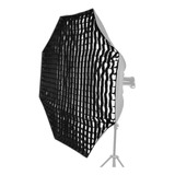 Caja De Luz Octagonal De 140cm/ 55in Negra Tipo Panal