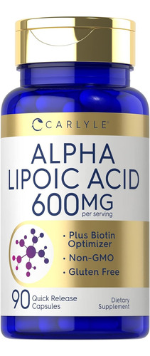 Alpha Lipoic Acid 600 Mg X 90 Caps - Carlyle