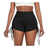 Shorts Push Up Deportivos Con Cordon Lateral 