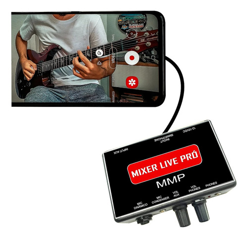 Interface De Áudio Para Celular Live Phone Mixer Live Pró 
