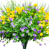 9 Pack Guias De Flores Artificiales Narcisos Y Arbustos