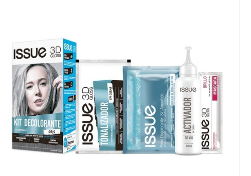 Issue 3d Gloss Kit Decolorante + Tonalizador