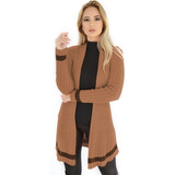 Casaco Sobretudo Feminino Caardigan Tricô Inverno 2019 Lindo